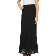 Alex Evenings A-Line Chiffon Skirt in Black at Nordstrom, Size Small