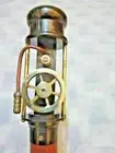 Brass Model Working Steam Engine Collectible Walking Stick Cane With Steampunk