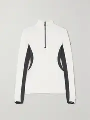 [Moncler Grenoble] Moncler Grenoble - Color-block Stretch-jersey Base Layer - White - small small White