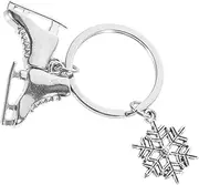 [CALLARON] Snowflake Pendant Keychain Metal Handbag Charm Decorative Keyring for Bags Back and Purses present for Stylish Durable Design