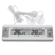 Refrigerator/Freezer Thermometer with LED Alarm Indicator Max/Min Memory & 2 Cha