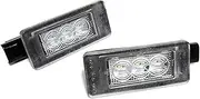 FIQOME 2x LED Licence Number Plate Light White Canbus, for C3 III C4 II C4 Picasso II C5 III DS4 208 2008 308 II 3008 II 5008 II Car Number Plate Led Light