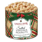 Holiday Plaid Salted Peanuts - Jumbo Virginia Peanuts Gift Pack Non-GMO, Pres...