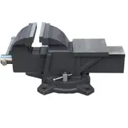 Heavy Duty Industrial 6" Workshop Bench Vice with Swivel Base and Steel Clamp