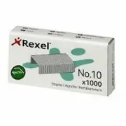 Rexel R06150 No.10 Staples galvanised fine steel wire Mini Stapler 1000 x 2 Pack