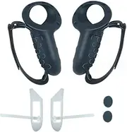 Coyktonty Controller Grip Cover for Meta Quest 3,Handle Silicone Protective Sleeve Adjustable Knuckle Strap (Black)