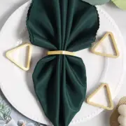 6/12Pcs Napkin Rings Triangle Serviette Buckle Xmas New Year Reception Banquet