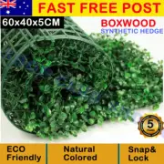 Artificial Boxwood Hedge Fake Vertical Garden Green Wall Ivy Mat Fence 60x40cm