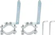 uxcell 2Pcs Motorcycle Tube Clamp, Fit 0.7" to 1.4" OD Motorcycle Bicycle Light Mount Brackets with 82mm L Holder Car Light Bar Holder Clamp, Silver (18-35mm)