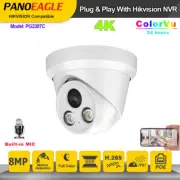 Hikvision Compatible ColorVu 4K 8MP MIC Security Camera POE CCTV Turret 2.8mm AU