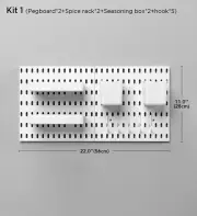 Joybos® Nailless Pegboard Organizer with Multiple Hanging Accessories F47 Kit 1