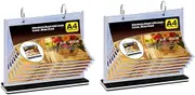 2X A4 Flip Table Menu Stand Multi-Page Table Card Rack Menu Display Stand Menu Holder