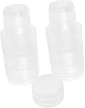 Abaodam 2Sets Plastic Honey Bottle Lids Spiral Separated Lids for Storage Jars Capacity for Kitchen Pots and Spice Bottles Durable and Lightweight Plastic