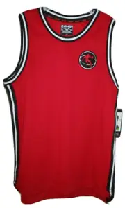New Boys XL 14-16 Red AND1 Tank Top Mesh Jersey Black White Side Stripe