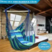 Gardeon Outdoor Swing Hammock Chair Indoor Portable Camping Hammocks Blue Red