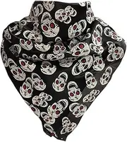 [MERRYHAPY] Fashion Headwrap for Women Ghost Skull Design Scarf Hair Accessories for Girls