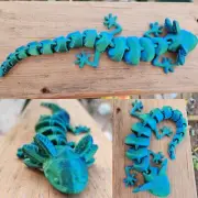 3D Printed LARGE Articulated Axolotl Fidget Toy