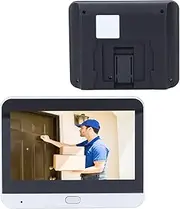 Wireless Video Doorbell, 2MP 1080P Video Doorbell Camera with 4.3inch Screen, Smart PIR Motion Detection, Night Vision, 24 Hour Surveillance Camera for Indoor Outdoor