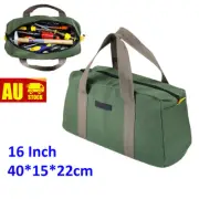 16 Inch Waterproof Hand Tool Bag Portable Storage Toolkit Heavy Case Canvas Duty