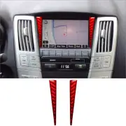 Red Carbon Fiber Navigation System Display Cover Trim For Lexus RX330 RX350 (for: Lexus)