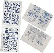 Exquisite Pottery Decals Underglaze for Ceramics 4 Sheets Transfer Paper DIY Accessories Beautiful Clay Decals