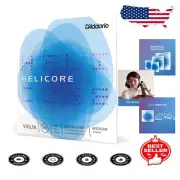 D'Addario Helicore 4/4 Violin Strings Set - Aluminum Wound E, Medium Tension