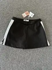 Tiger Mist Camryn Skort Black Mini Elastic Waist Mini Skirt