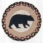 Set of 2 Braided Jute Round Placemat/Trivet/Swatch.AMERICAN BEAR. Earth Rugs.10"