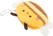 [Generic] Plush Purse Cute Coin Pouch Mini Plush Pouch Plush Animal Keychain Coin Purse Keychain Bee Plush Pouch Mini Animal Bee Bag Bee Backpack Hanger Plush Coin Purse Yellow