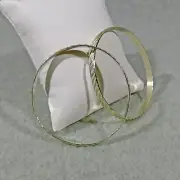 Solid Sterling Silver Bangle Bracelet Embedded Rope Pattern Wire Handcrafted