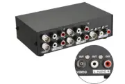 4 To 1 Composite BNC RCA Video Audio Switch Box