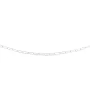 Sterling Silver Textured Paperclip 60 Gauge 45cm Chain