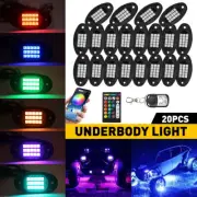 20Pods RGB LED Light Rock Kit 10Pods Underbody Lamp Glow Bluetooth Music Control (for: Subaru)