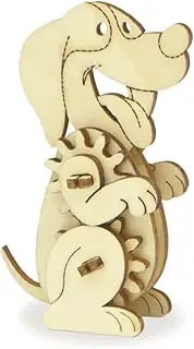 3D Puzzles for Kids Ages 8-12 - Wooden Models 3D Wooden Puzzles for Adults Wood Animals 3D Wood Puzzles for Kids with Mechanical Gears Wood Crafts for Kids 3D Wood Puzzles for Adults 3D Puzzle (Dog)