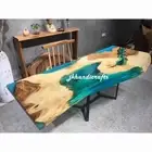 Epoxy Table Top Walnut Resin River Table Top Made To Order Dinning Room & Bar