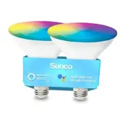 Sunco PAR38 Alexa Compatible Smart LED Bulbs, WiFi Color Changing Outdoor