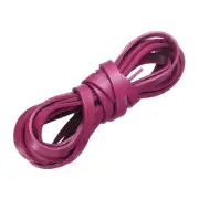 Flat Leather Cord, 3.3 Yard 8mm Leather String Strips for DIY Crafts Rose Red