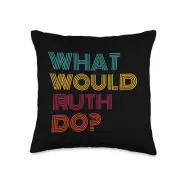 What Would Ruth Do? Ruth Bader Ginsburg RBG Feminism Throw Pillow
