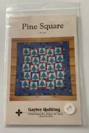 Pine Tree PINE SQUARE QUILT PATTERN by Gaylee Quilting, 32" x 32” quilt size