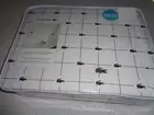 LACOSTE Sheet Set QUEEN 100% Cotton Percale Slice Sheet/Anthracite - ALLIGATOR