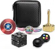 Cool Hammer Fidget Spinners Chain Metal,Rainbow Fidget Spinner for Kids Adults, Spiners Finger Rings, Fidgets Infinity Cube Blocks Party Favors Stress Toy Goody Bag Fillers Stocking Stuffers Gift