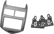 Pexorin Radio Stereo Panel 2 Din Radio Frame, for Aveo Sonic 2011+ Stereo Audio Panel Dash Mount Kit Trim DVD Fascia Adapter Cover Car Radio Dashboard Panel(Black 178x98mm)