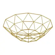 2X(Metal Wire Fruit Basket Fruit Bowl, Round Bread Storage Bowl Stand L3R2)