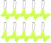 Backpack Reflector Pendant – Safety Keychain Tag, Kids Visibility Accessory | 10 Pack High-Visibility Reflectors with Metal Chains for Backpack, Waterproof Design for Schoolbags, Walking, Biking, and