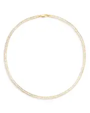 Shashi 18K Gold Plated Cubic Zirconia Necklace, 13.5 + 2 extender