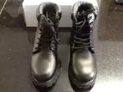 Fashion Black Leather Ankle Boots Autumn Winter Warm Casual Luxury Army Boots