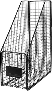 Operitacx Mesh Desk File Organizer Vertical Document Holder Stylish Office Desktop Magazine Rack Space Saving for Home School Decorative Book Storage Unit