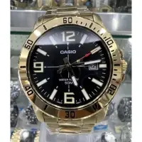 在飛比找蝦皮購物優惠-CASIO 卡西歐 日期顯示 不鏽鋼錶帶 防水50米 (黑x