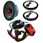 2x Universal RGB Speaker Light Rings 8" LED Bluetooth Remote Control DS18