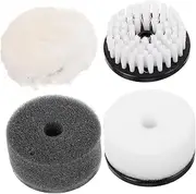 GAROZATION 4pcs Shoe Cleaning Kit Polishing Brush Dust Brush Sponge for Shoes Maintenance Easy Installation Versatile Functions